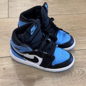 Nike Kids' Black and Light Blue Jordans